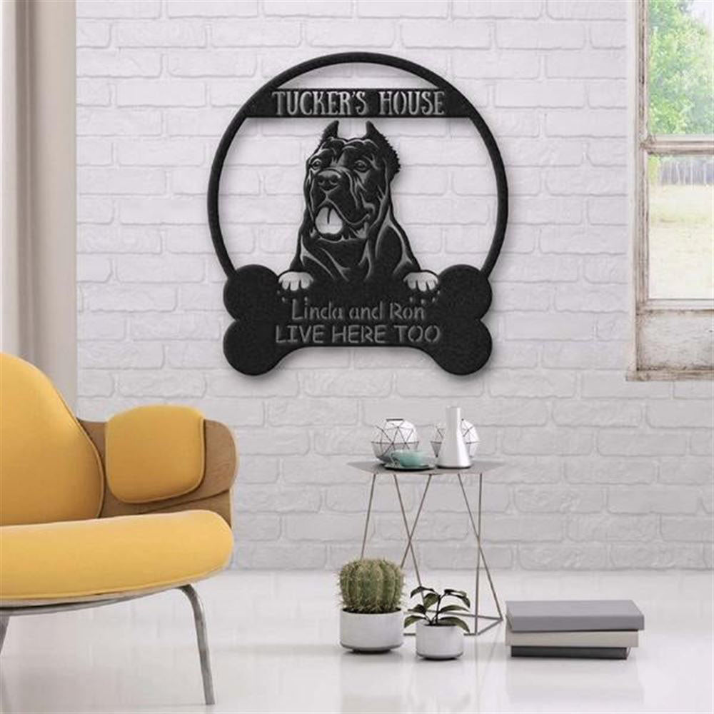 Custom Metal Sign, Cane Corso Dog Lovers Funny Metal Sign, Anniversary Gift, Dog House Sign, Outdoor Sign, Home Decor Sign