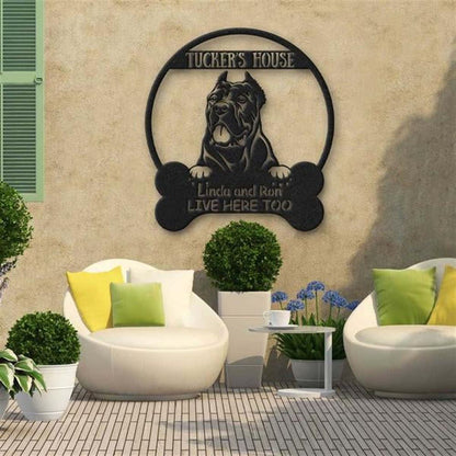 Custom Metal Sign, Cane Corso Dog Lovers Funny Metal Sign, Anniversary Gift, Dog House Sign, Outdoor Sign, Home Decor Sign