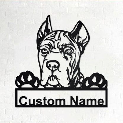 Custom Metal Sign, Cane Corso Metal Sign, Anniversary Gift, Dog House Sign, Dog Wall Art, Outdoor Sign, Home Decor Sign