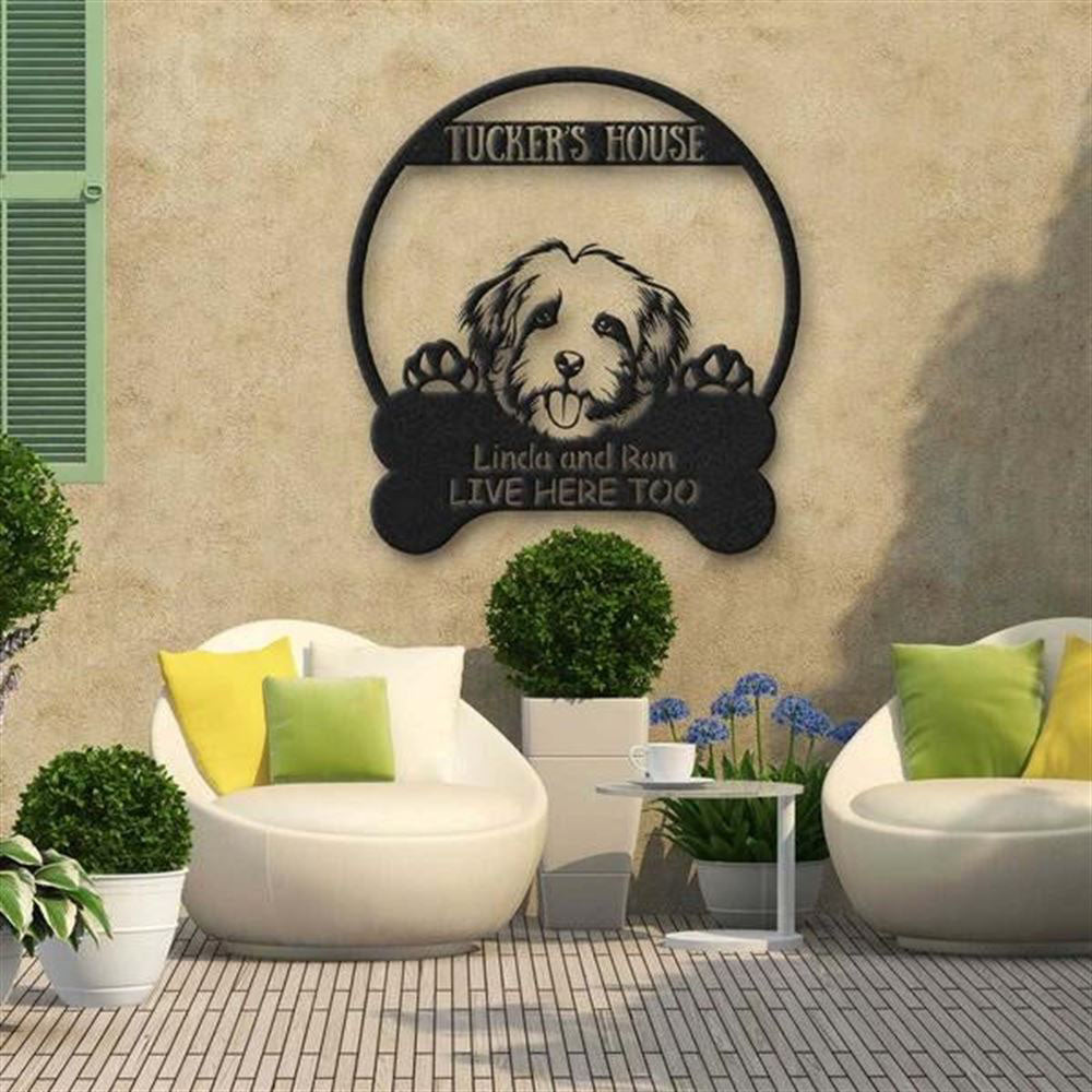 Custom Metal Sign, Cavachon Dog Lovers Funny Metal Sign, Anniversary Gift, Dog House Sign, Dog Wall Art, Outdoor Sign, Home Decor Sign