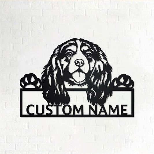 Custom Metal Sign, Cavalier King Charles Spaniel Metal Sign, Anniversary Gift, Dog House Sign, Outdoor Sign, Home Decor Sign