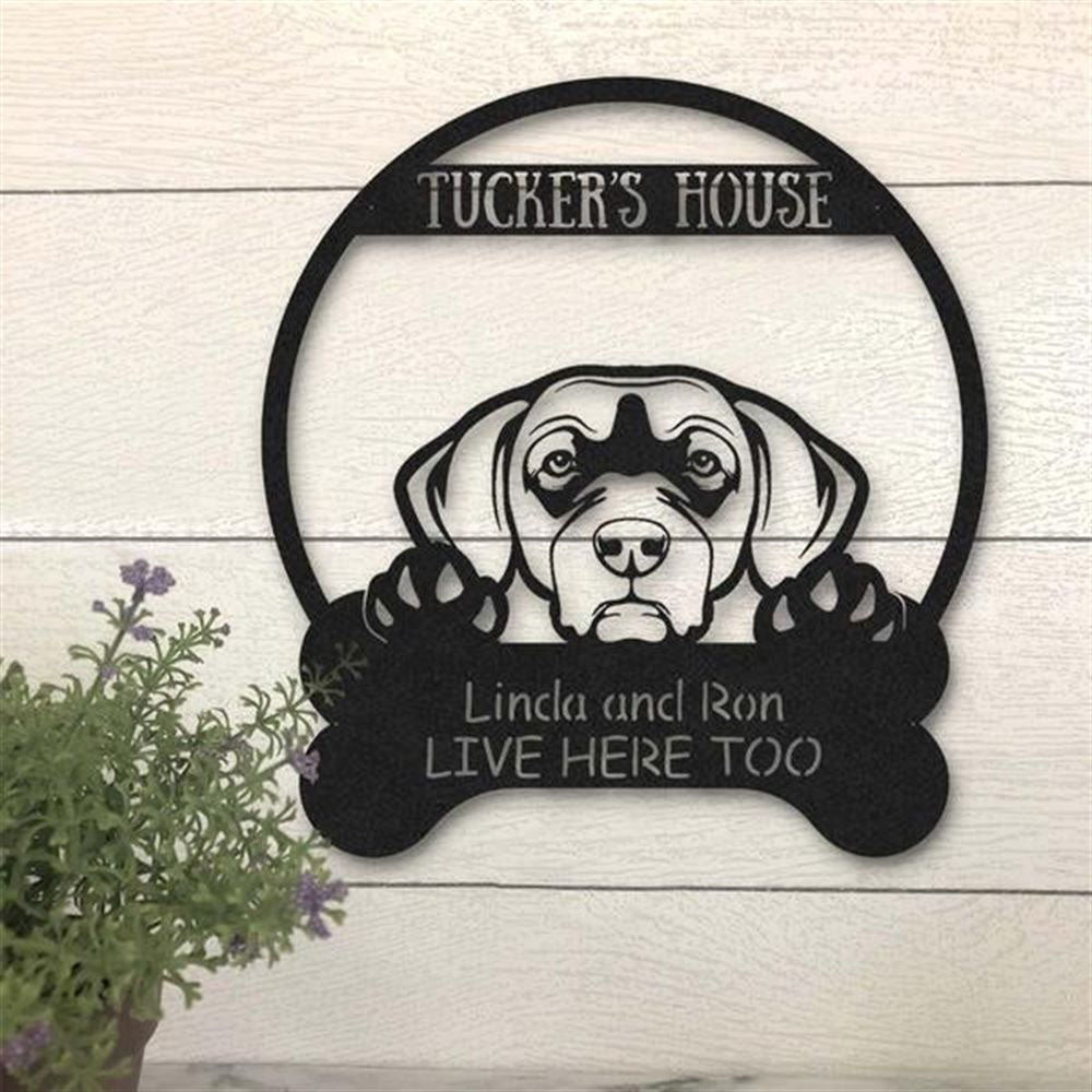 Custom Metal Sign, Chesapeake Bay Retriever Dog Lovers Funny Metal Sign, Anniversary Gift, Dog House Sign, Outdoor Sign, Home Decor Sign
