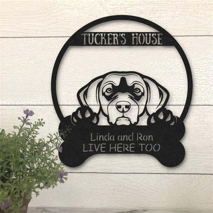 Custom Metal Sign, Chesapeake Bay Retriever Dog Lovers Funny Metal Sign, Anniversary Gift, Dog House Sign, Outdoor Sign, Home Decor Sign