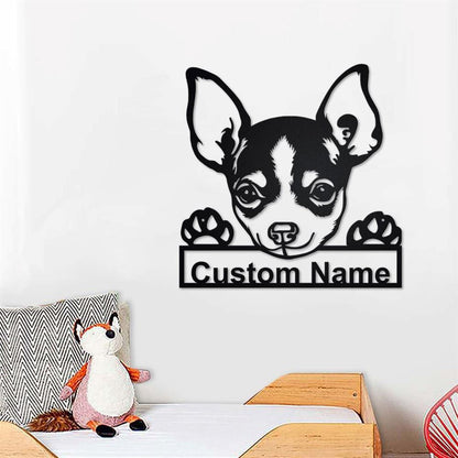 Custom Metal Sign, Chihuahua Dog Metal Signs, Anniversary Gift, Dog House Sign, Dog Wall Art, Outdoor Sign, Home Decor Sign
