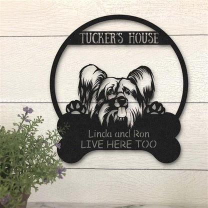 Custom Metal Sign, Chinese Crested Dog Lovers Funny Metal Sign, Anniversary Gift, Dog House Sign, Outdoor Sign, Home Decor Sign