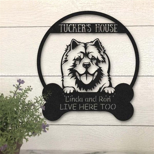 Custom Metal Sign, Chow Chow Dog Lovers Funny Metal Sign, Anniversary Gift, Dog House Sign, Outdoor Sign, Home Decor Sign