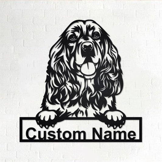 Custom Metal Sign, Cocker Spaniel Metal Signs, Anniversary Gift, Dog House Sign, Dog Wall Art, Outdoor Sign, Home Decor Sign