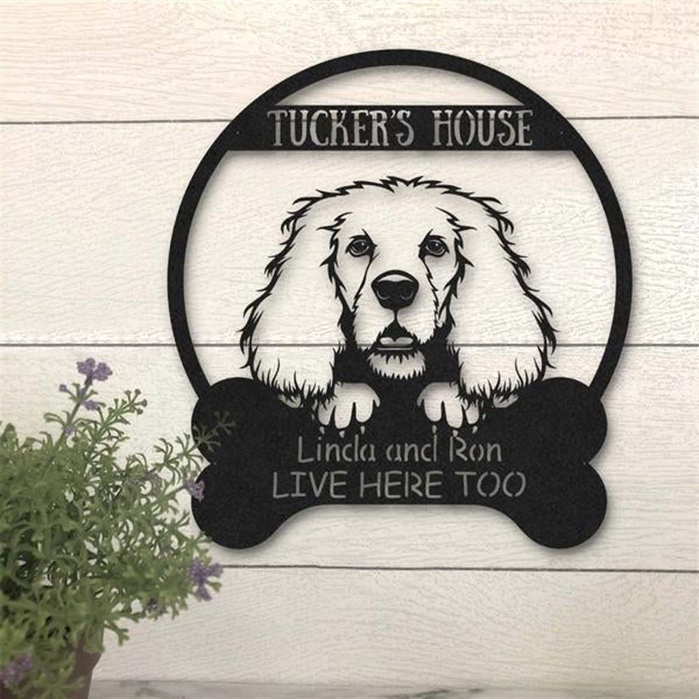 Custom Metal Sign, Coker Spaniel Dog Lovers Funny Metal Sign, Anniversary Gift, Dog House Sign, Outdoor Sign, Home Decor Sign