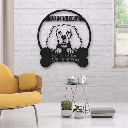 Custom Metal Sign, Coker Spaniel Dog Lovers Funny Metal Sign, Anniversary Gift, Dog House Sign, Outdoor Sign, Home Decor Sign