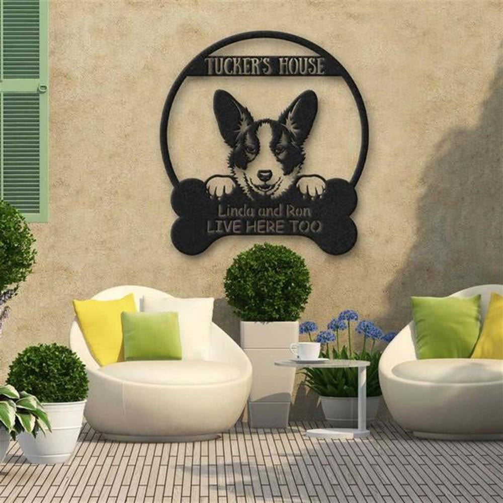 Custom Metal Sign, Corgi Dog Lovers Funny Metal Sign, Anniversary Gift, Dog House Sign, Dog Wall Art, Outdoor Sign, Home Decor Sign
