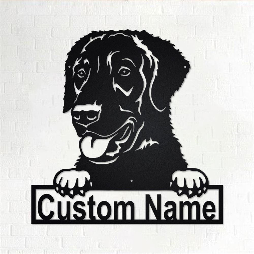 Custom Metal Sign, Curly-Coated Retriever Metal Signs, Anniversary Gift, Dog House Sign, Dog Wall Art, Outdoor Sign, Home Decor Sign