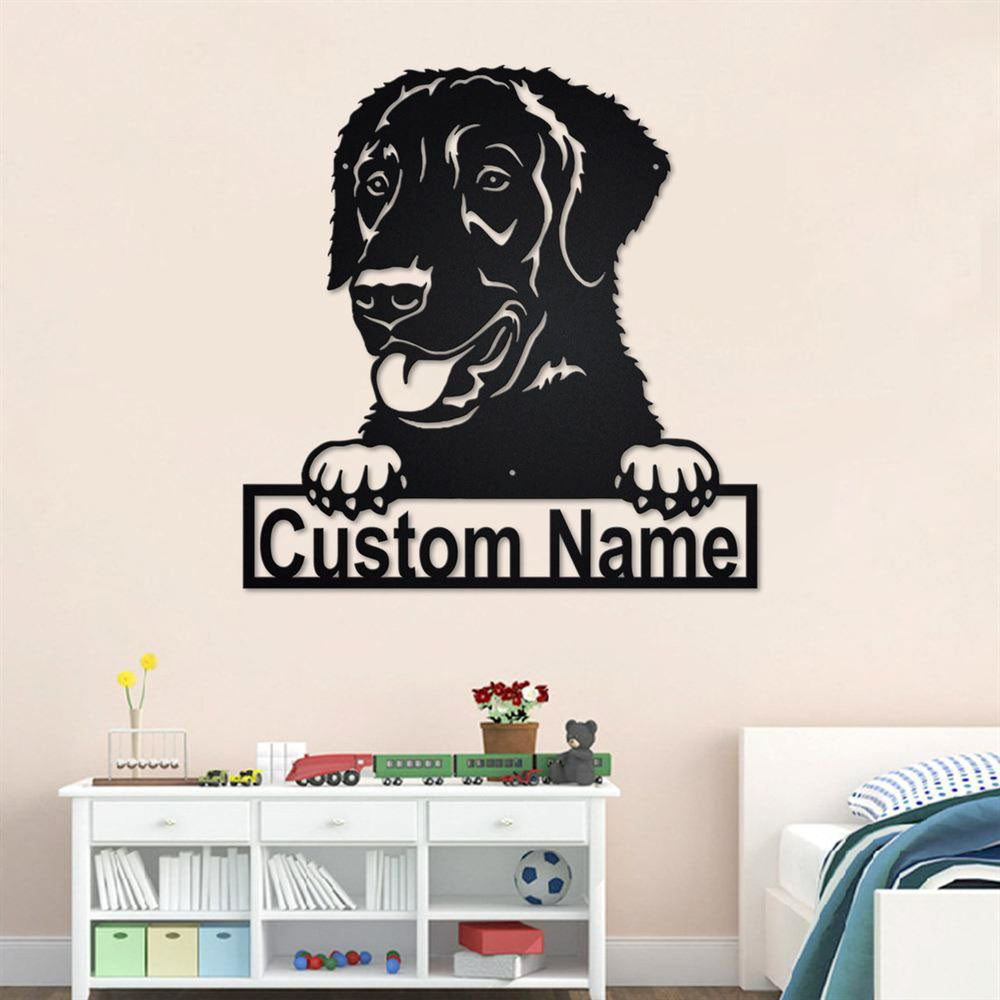 Custom Metal Sign, Curly-Coated Retriever Metal Signs, Anniversary Gift, Dog House Sign, Dog Wall Art, Outdoor Sign, Home Decor Sign