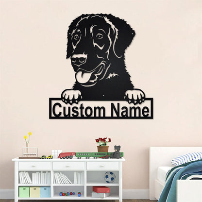 Custom Metal Sign, Curly-Coated Retriever Metal Signs, Anniversary Gift, Dog House Sign, Dog Wall Art, Outdoor Sign, Home Decor Sign