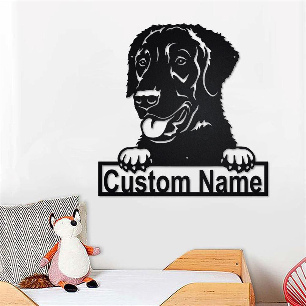 Custom Metal Sign, Curly-Coated Retriever Metal Signs, Anniversary Gift, Dog House Sign, Dog Wall Art, Outdoor Sign, Home Decor Sign