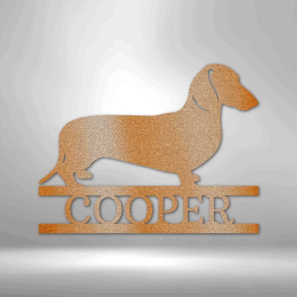 Custom Metal Sign, DachshundMetal Sign, Anniversary Gift, Dog House Sign, Dog Wall Art, Outdoor Sign, Home Decor Sign