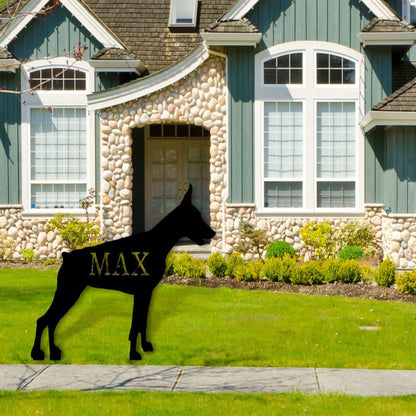 Custom Metal Sign, Doberman Dog Metal Sign, Anniversary Gift, Dog House Sign, Dog Wall Art, Outdoor Sign, Home Decor Sign