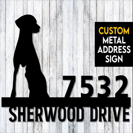 Custom Metal Sign, Dog And Cat Silhouette Metal Address Sign, Anniversary Gift, Dog House Sign, Outdoor Sign, Home Decor Sign