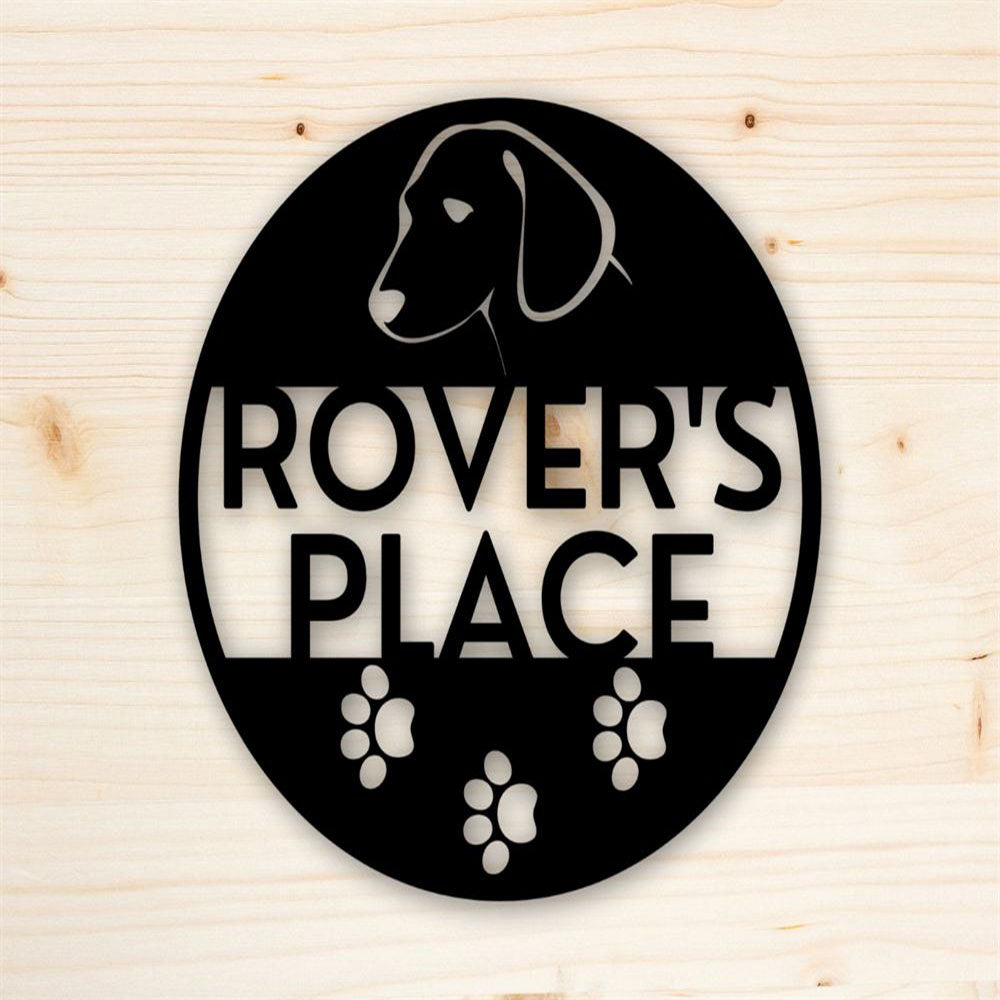 Custom Metal Sign, Dog House Metal Sign, Anniversary Gift, Dog House Sign, Dog Wall Art, Outdoor Sign, Home Decor Sign