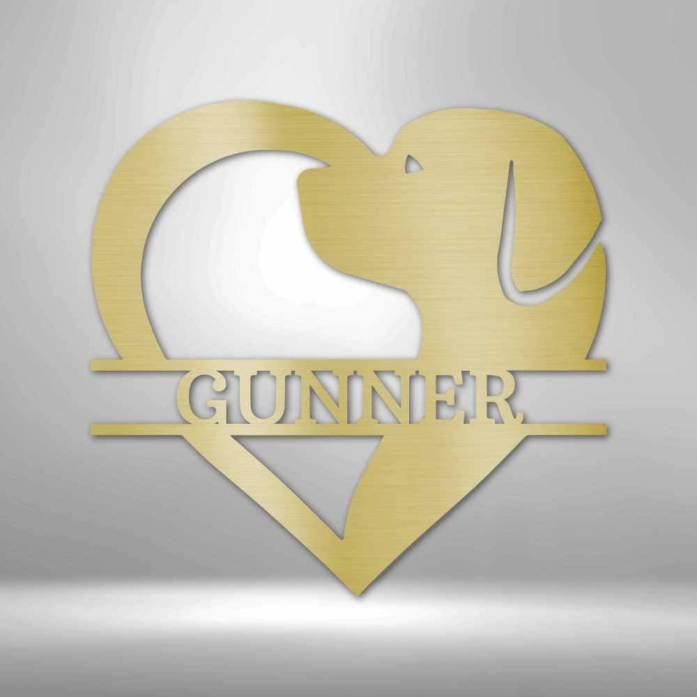 Custom Metal Sign, Dog Love Metal Sign, Anniversary Gift, Dog House Sign, Dog Wall Art, Outdoor Sign, Home Decor Sign