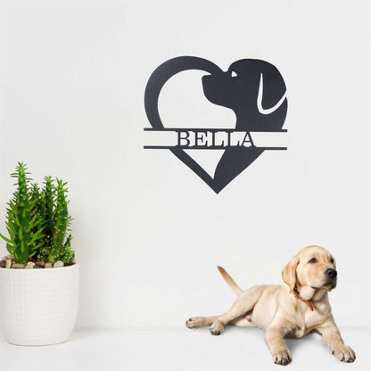 Custom Metal Sign, Dog Love Metal Sign, Anniversary Gift, Dog House Sign, Dog Wall Art, Outdoor Sign, Home Decor Sign