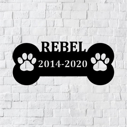 Custom Metal Sign, Dog Memorial Metal Sign, Anniversary Gift, Dog House Sign, Dog Wall Art, Outdoor Sign, Home Decor Sign