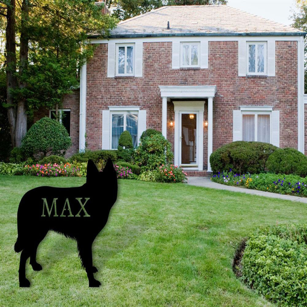 Custom Metal Sign, Dutch Sheep Dog Metal Sign, Anniversary Gift, Dog House Sign, Dog Wall Art, Outdoor Sign, Home Decor Sign