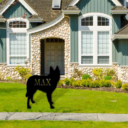 Custom Metal Sign, Dutch Sheep Dog Metal Sign, Anniversary Gift, Dog House Sign, Dog Wall Art, Outdoor Sign, Home Decor Sign