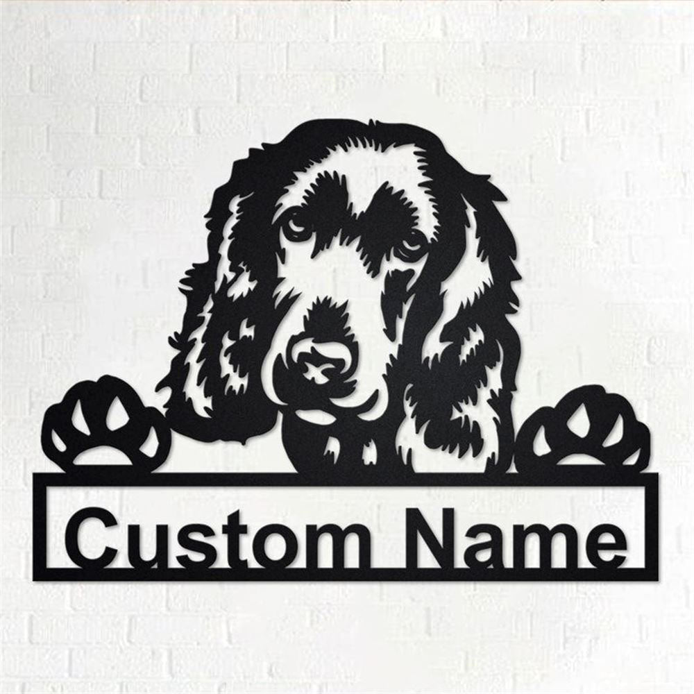 Custom Metal Sign, English Cocker Spaniel Metal Sign, Anniversary Gift, Dog House Sign, Dog Wall Art, Outdoor Sign, Home Decor Sign