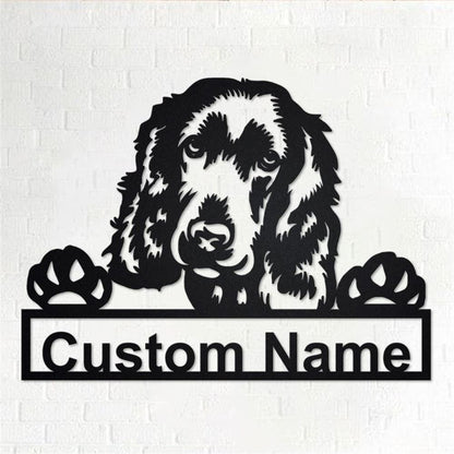 Custom Metal Sign, English Cocker Spaniel Metal Sign, Anniversary Gift, Dog House Sign, Dog Wall Art, Outdoor Sign, Home Decor Sign