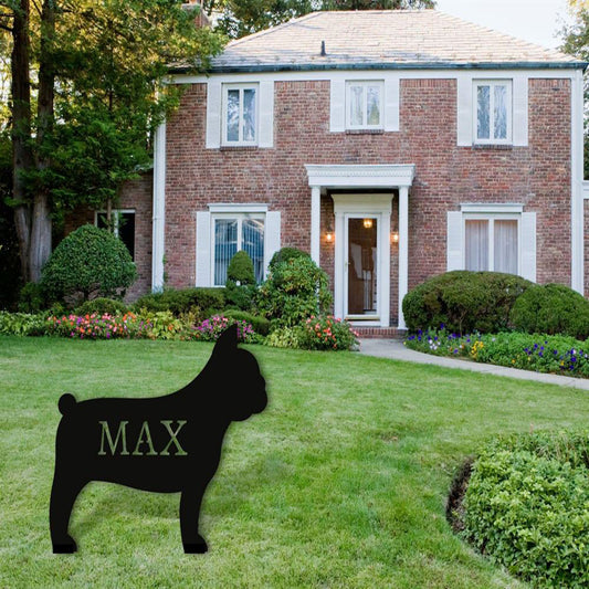 Custom Metal Sign, French Pug Dog Metal Sign, Anniversary Gift, Dog House Sign, Dog Wall Art, Outdoor Sign, Home Decor Sign