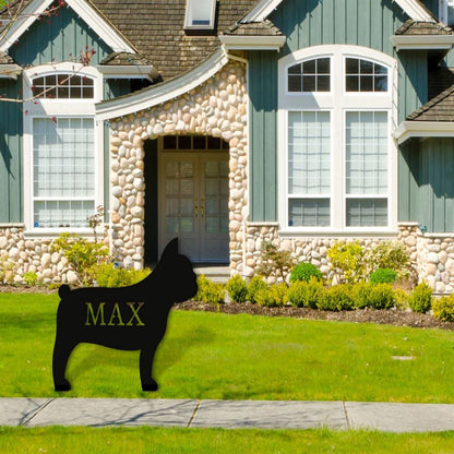 Custom Metal Sign, French Pug Dog Metal Sign, Anniversary Gift, Dog House Sign, Dog Wall Art, Outdoor Sign, Home Decor Sign