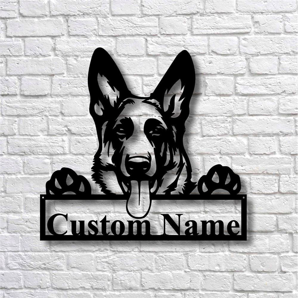 Custom Metal Sign, German Shepherd Dog Metal Sign, Anniversary Gift, Dog House Sign, Dog Wall Art, Outdoor Sign, Home Decor Sign