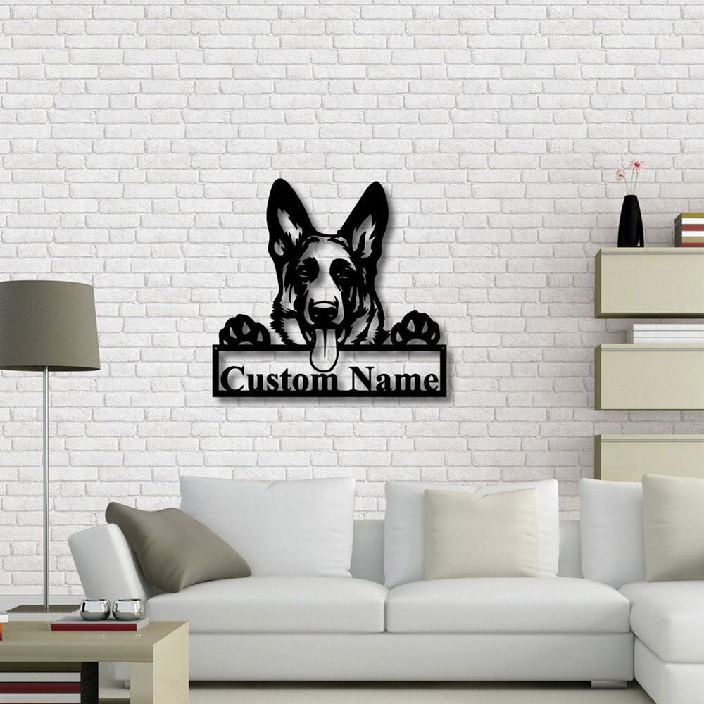 Custom Metal Sign, German Shepherd Dog Metal Sign, Anniversary Gift, Dog House Sign, Dog Wall Art, Outdoor Sign, Home Decor Sign