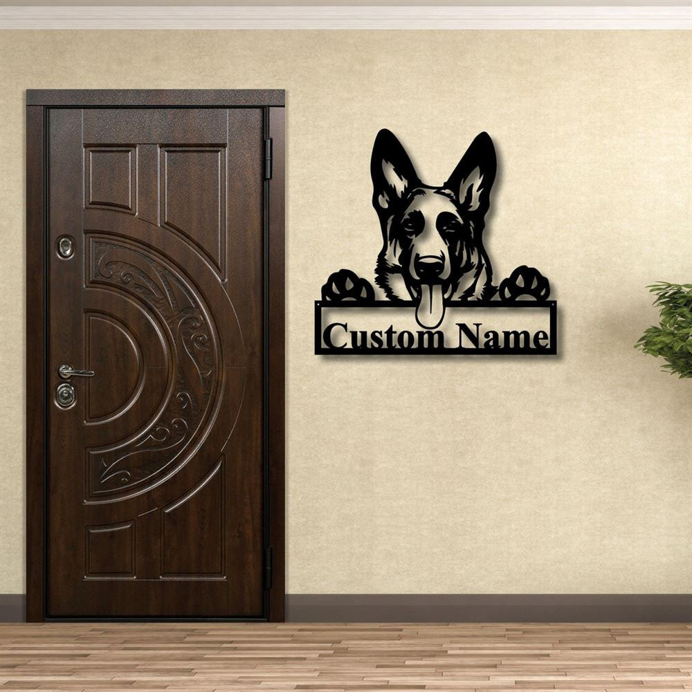 Custom Metal Sign, German Shepherd Dog Metal Sign, Anniversary Gift, Dog House Sign, Dog Wall Art, Outdoor Sign, Home Decor Sign