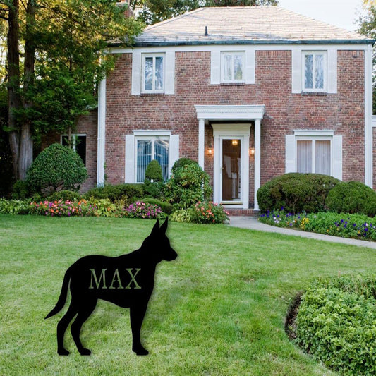 Custom Metal Sign, German Shepherd Front Yard Dog Metal Sign, Anniversary Gift, Dog House Sign, Outdoor Sign, Home Decor Sign