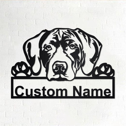 Custom Metal Sign, German Shorthaired Pointer Metal Sign, Anniversary Gift, Dog House Sign, Dog Wall Art, Outdoor Sign, Home Decor Sign