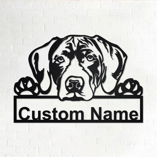 Custom Metal Sign, German Shorthaired Pointer Metal Sign, Anniversary Gift, Dog House Sign, Dog Wall Art, Outdoor Sign, Home Decor Sign