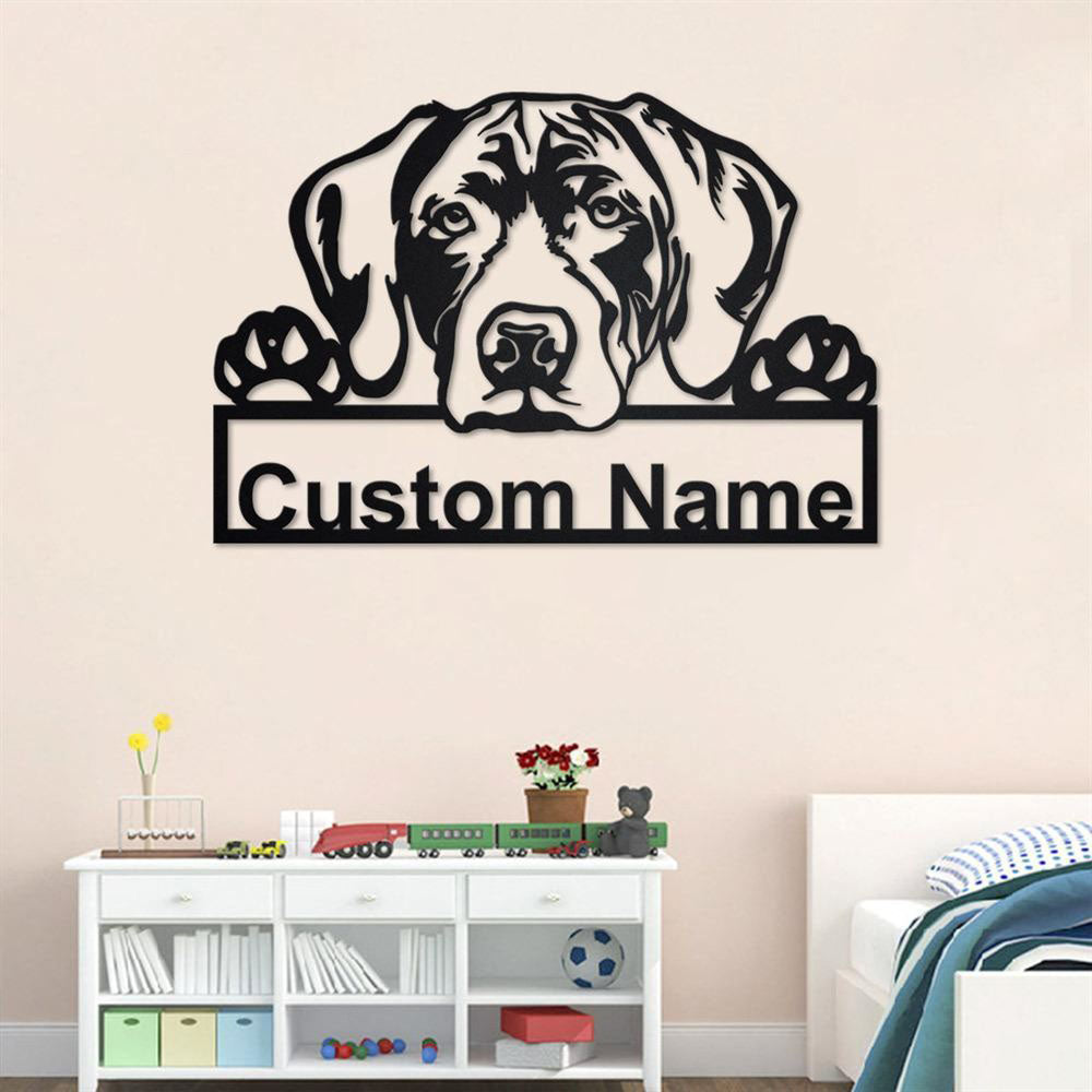 Custom Metal Sign, German Shorthaired Pointer Metal Sign, Anniversary Gift, Dog House Sign, Dog Wall Art, Outdoor Sign, Home Decor Sign