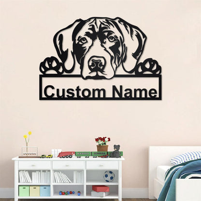 Custom Metal Sign, German Shorthaired Pointer Metal Sign, Anniversary Gift, Dog House Sign, Dog Wall Art, Outdoor Sign, Home Decor Sign