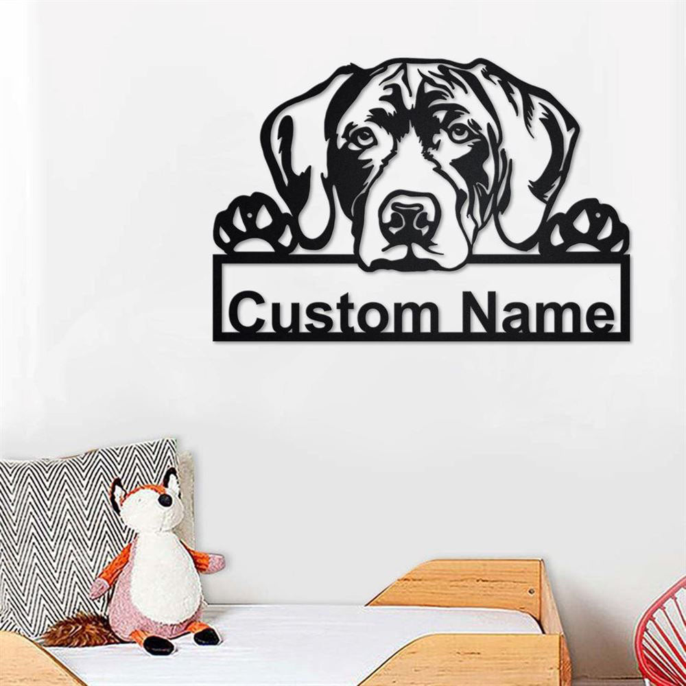 Custom Metal Sign, German Shorthaired Pointer Metal Sign, Anniversary Gift, Dog House Sign, Dog Wall Art, Outdoor Sign, Home Decor Sign
