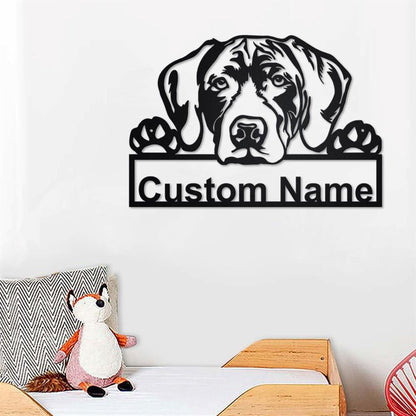 Custom Metal Sign, German Shorthaired Pointer Metal Sign, Anniversary Gift, Dog House Sign, Dog Wall Art, Outdoor Sign, Home Decor Sign