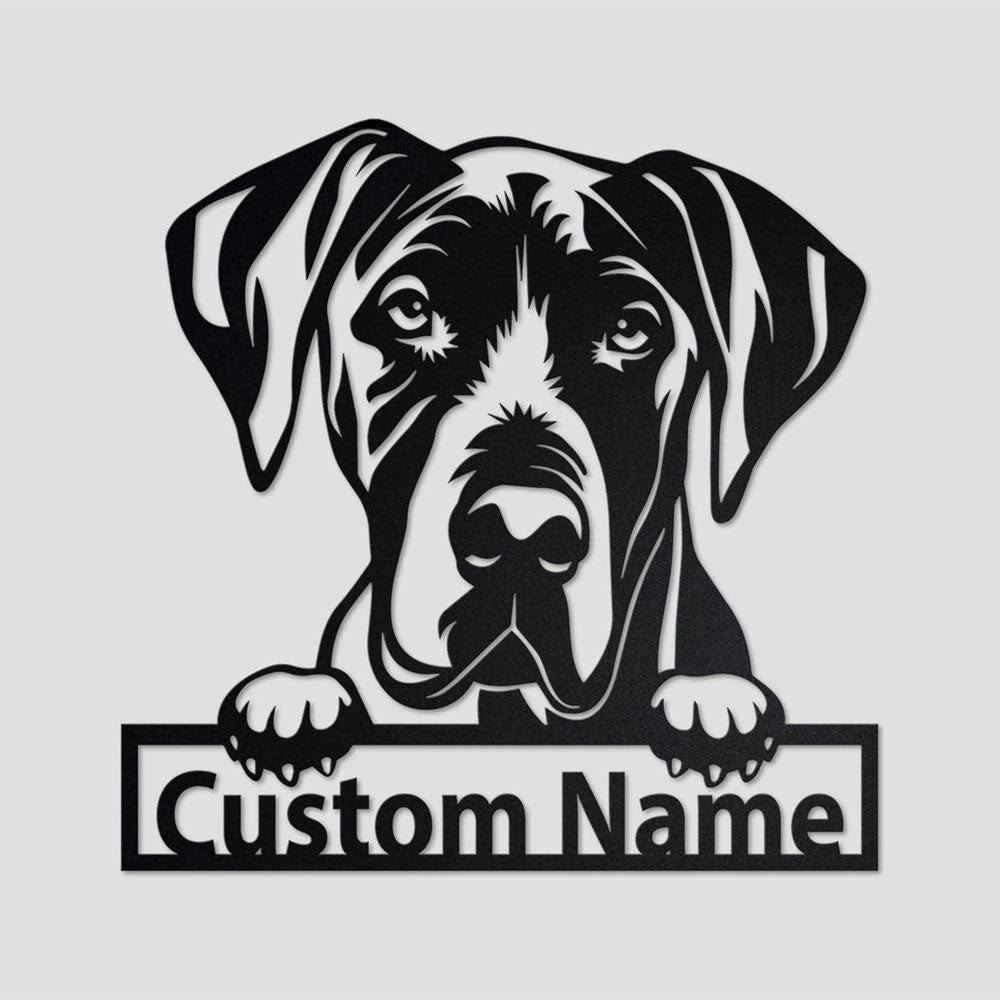Custom Metal Sign, Great Dane Metal Signs, Anniversary Gift, Dog House Sign, Dog Wall Art, Outdoor Sign, Home Decor Sign