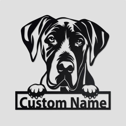 Custom Metal Sign, Great Dane Metal Signs, Anniversary Gift, Dog House Sign, Dog Wall Art, Outdoor Sign, Home Decor Sign