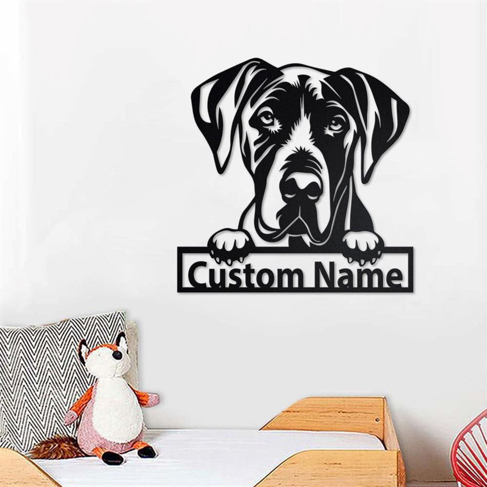 Custom Metal Sign, Great Dane Metal Signs, Anniversary Gift, Dog House Sign, Dog Wall Art, Outdoor Sign, Home Decor Sign