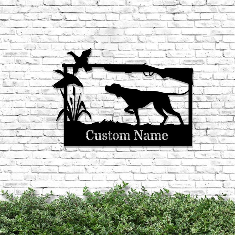 Custom Metal Sign, Hunting Dog Metal Signs, Anniversary Gift, Dog House Sign, Dog Wall Art, Outdoor Sign, Home Decor Sign