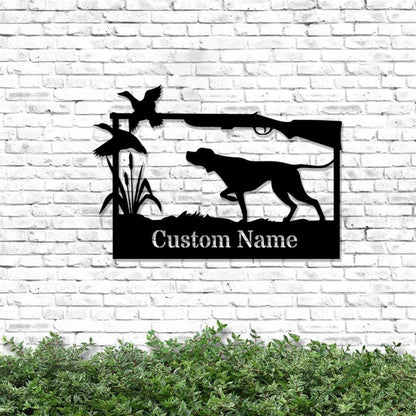 Custom Metal Sign, Hunting Dog Metal Signs, Anniversary Gift, Dog House Sign, Dog Wall Art, Outdoor Sign, Home Decor Sign