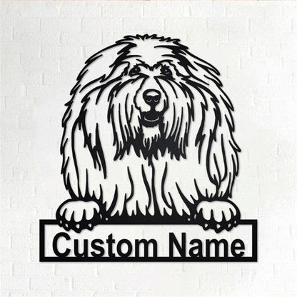 Custom Metal Sign, Komondor Dog Metal Sign, Anniversary Gift, Dog House Sign, Dog Wall Art, Outdoor Sign, Home Decor Sign