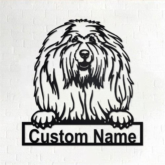 Custom Metal Sign, Komondor Dog Metal Sign, Anniversary Gift, Dog House Sign, Dog Wall Art, Outdoor Sign, Home Decor Sign