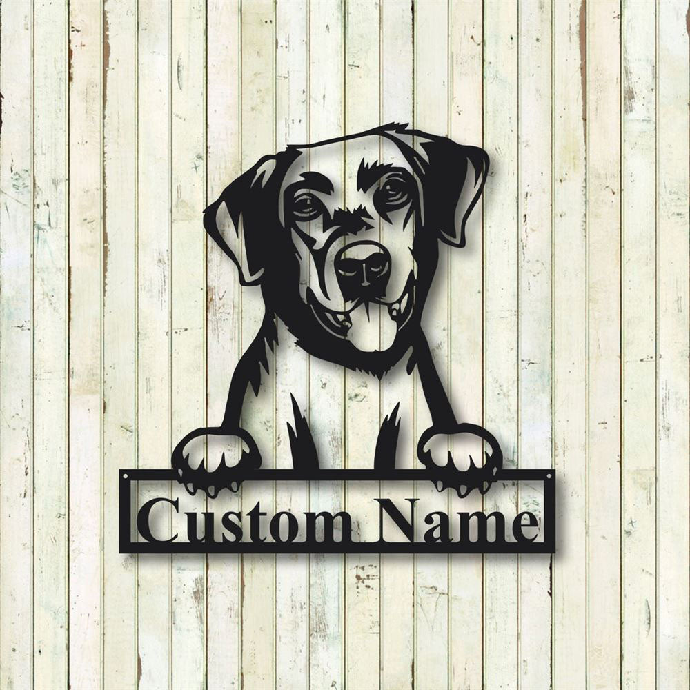 Custom Metal Sign, Labrador Retriever Dog Metal Sign, Anniversary Gift, Dog House Sign, Dog Wall Art, Outdoor Sign, Home Decor Sign