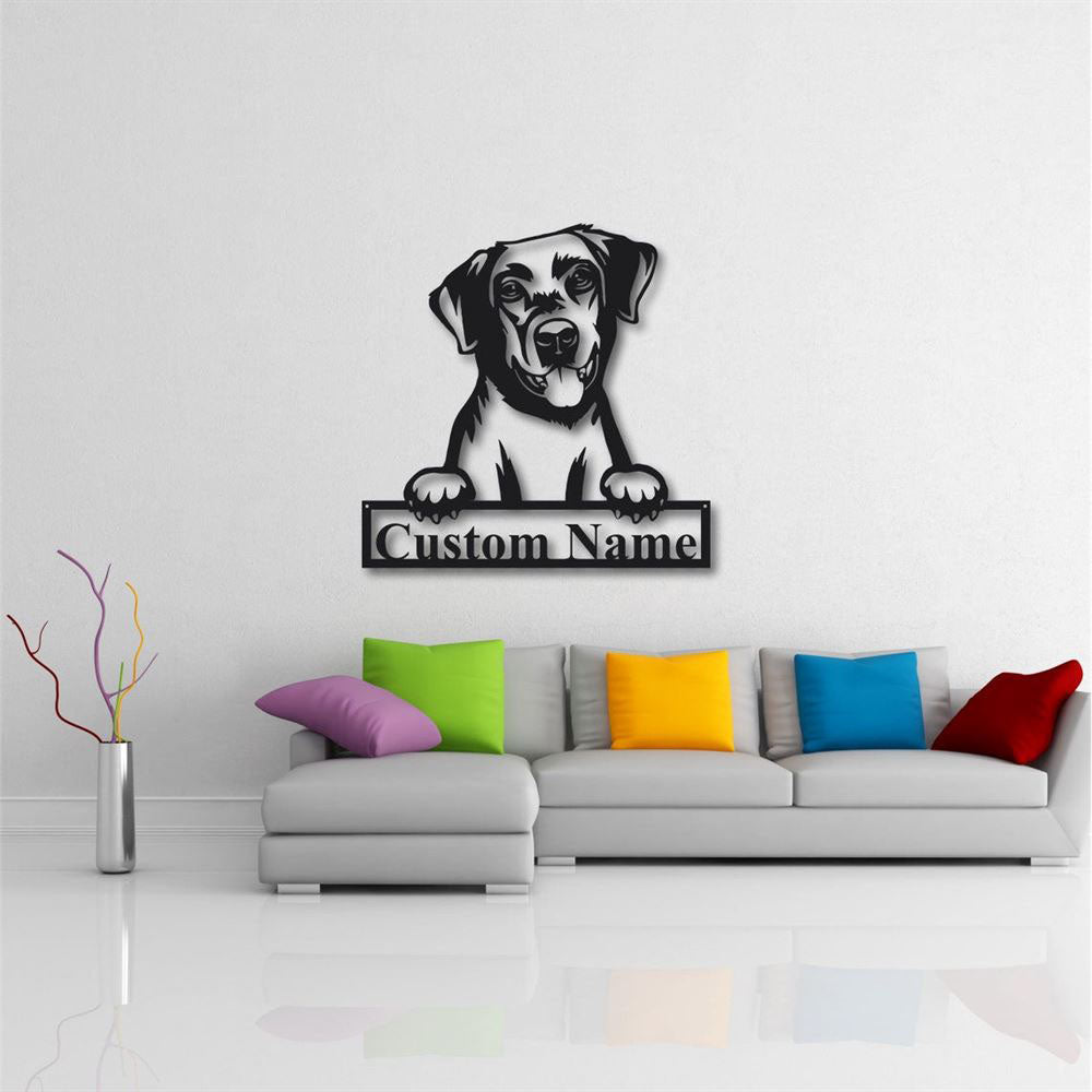 Custom Metal Sign, Labrador Retriever Dog Metal Sign, Anniversary Gift, Dog House Sign, Dog Wall Art, Outdoor Sign, Home Decor Sign